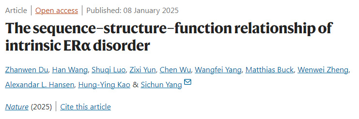 内源性ERα障碍的序列-结构-功能关系